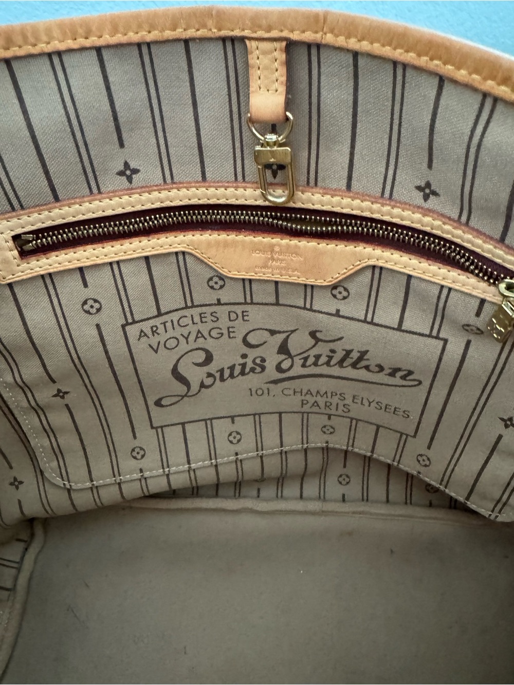 Authentic Louis Vuitton Monogram Canvas Neverfull MM - Picture 10 of 11